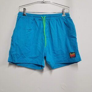 Chubbies Swim Trunks Mens Medium M Cotton USA Blue Neon Green